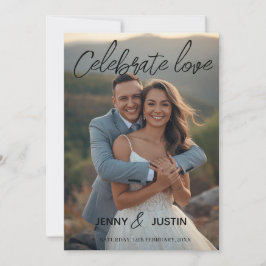 Celebrate Love Personalized Simple Modern wedding Einladung