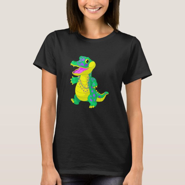 Celebrate Madri Gras Alligator Beads Festival Men  T-Shirt (Vorderseite)
