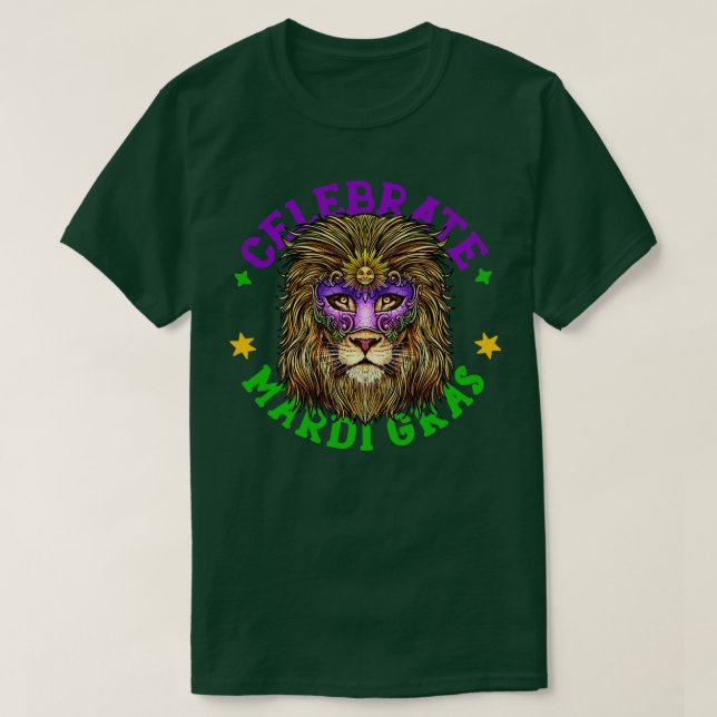 Celebrate Mardi Gras Lion Masquerade Karneval T-Shirt