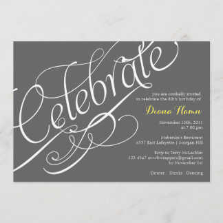 "CELEBRATE" Meilenstein Geburtstag oder Veranstalt Einladung