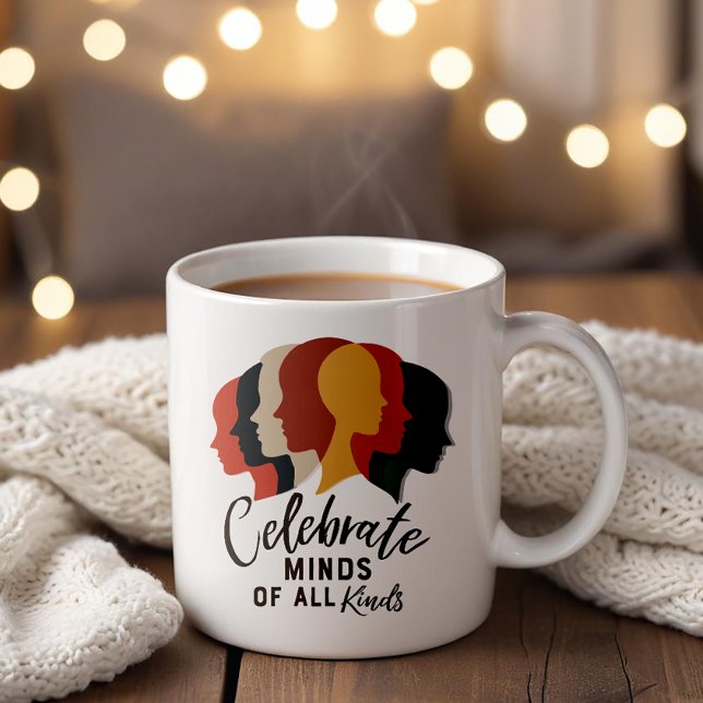 Celebrate Minds aller Art Kaffeetasse (Powerful visual statement promoting acceptance, empathy, and the celebration of diverse minds.)