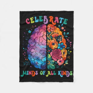 Celebrate Minds aller Art von Autismus im Bereich  Fleecedecke