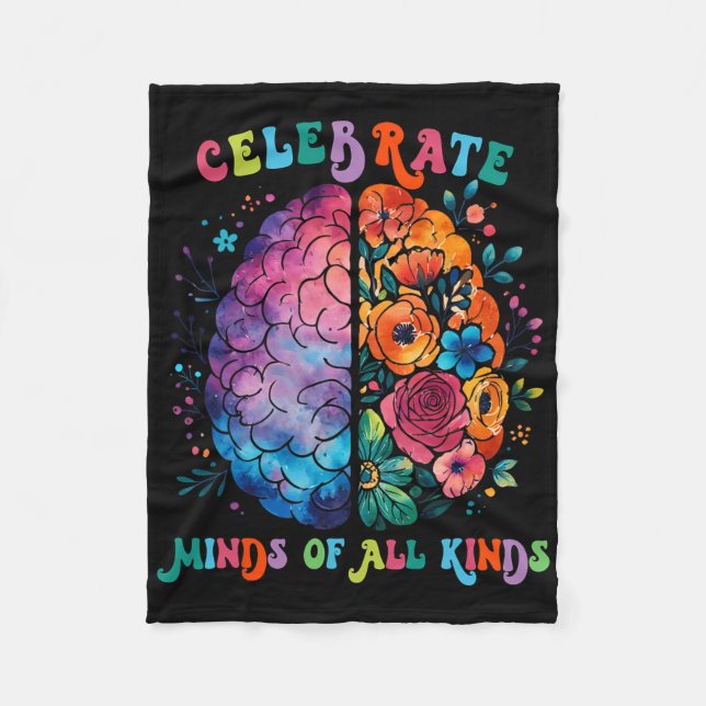 Celebrate Minds aller Art von Autismus im Bereich  Fleecedecke (Vorderseite)