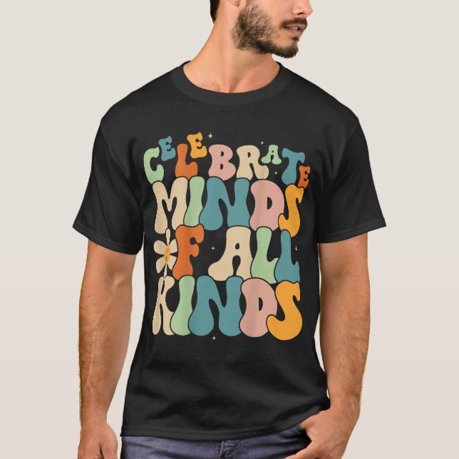 Celebrate Minds aller Art von Autismus im Bereich  T-Shirt (Vorderseite)