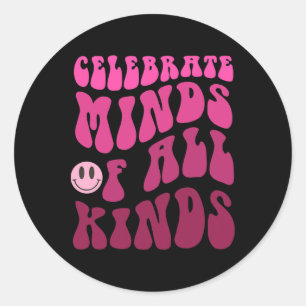 Celebrate Minds aller Arten von Autismus in der Ne Runder Aufkleber