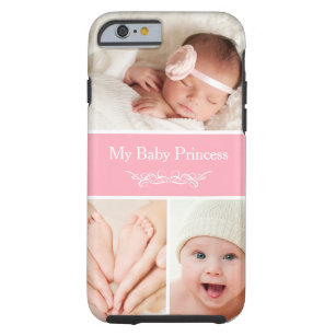 Celebrate Neugeborene Girl Princess Foto Collage Tough iPhone 6 Hülle