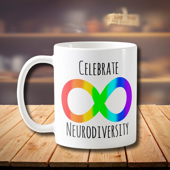 Celebrate Neurodiversity Autismus Akzeptanzschleif Kaffeetasse (Von Creator hochgeladen)