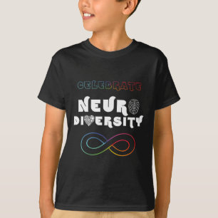 Celebrate Neurodiversity Rainbow Infinity Autisa T-Shirt