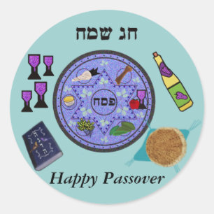 Celebrate Passover Runder Aufkleber