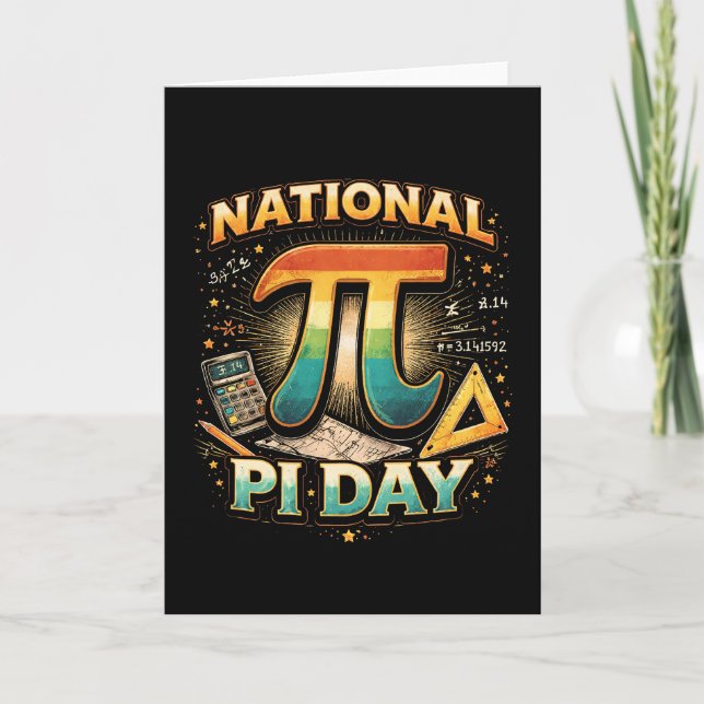 Celebrate Pi Feiertagskarte (Vorderseite)