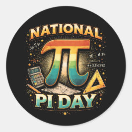 Celebrate Pi Runder Aufkleber