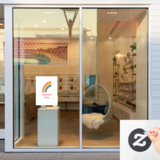 Celebrate Pride Gay LGBT Rainbow Fensteraufkleber