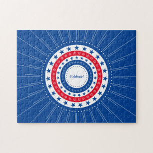 Celebrate Red, White und Blue Stars Puzzle