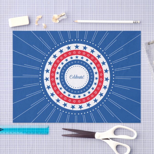Celebrate Red, White und Blue Stars Seidenpapier (Handwerk)
