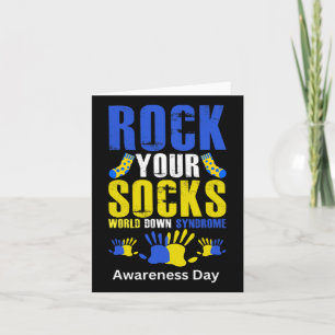 Celebrate Rock Your Socks World Down Syndrome Awar Karte