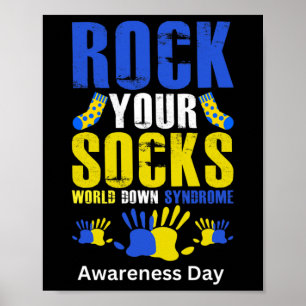 Celebrate Rock Your Socks World Down Syndrome Awar Poster