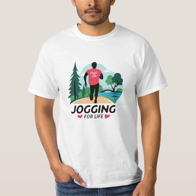 Celebrate Running mit einzigartigen Designs T-Shirt (Vorderseite)