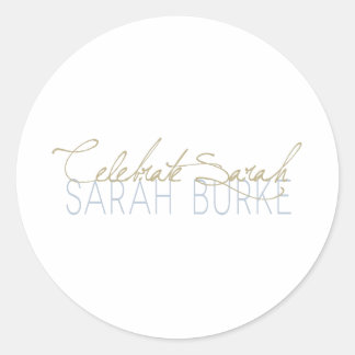 Celebrate Sarah Runder Aufkleber