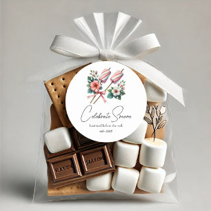 Celebrate S'mores Kit Camp Braut Junggesellinnenab Runder Aufkleber