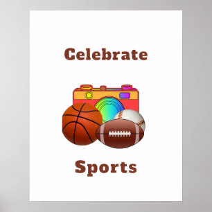 Celebrate Sports Athletic Poster