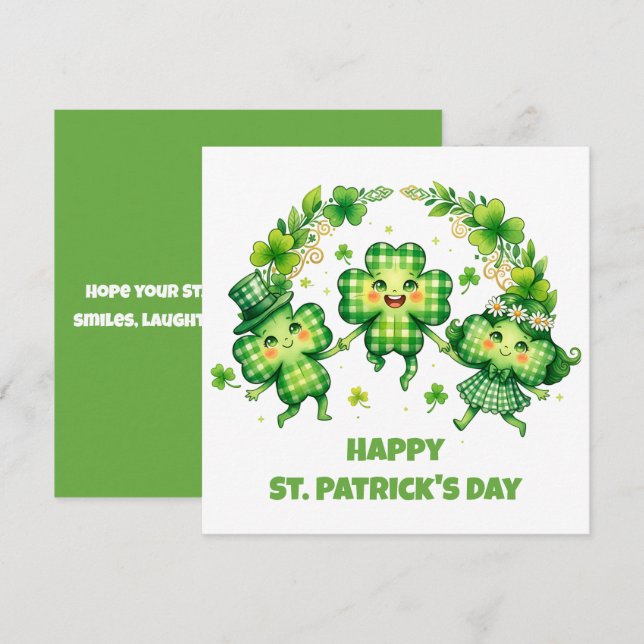 Celebrate St. Patrick’s Day Feiertagskarte (Vorne/Hinten)