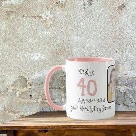 Celebrate the 40th Birthday in Style, Personalized Tasse