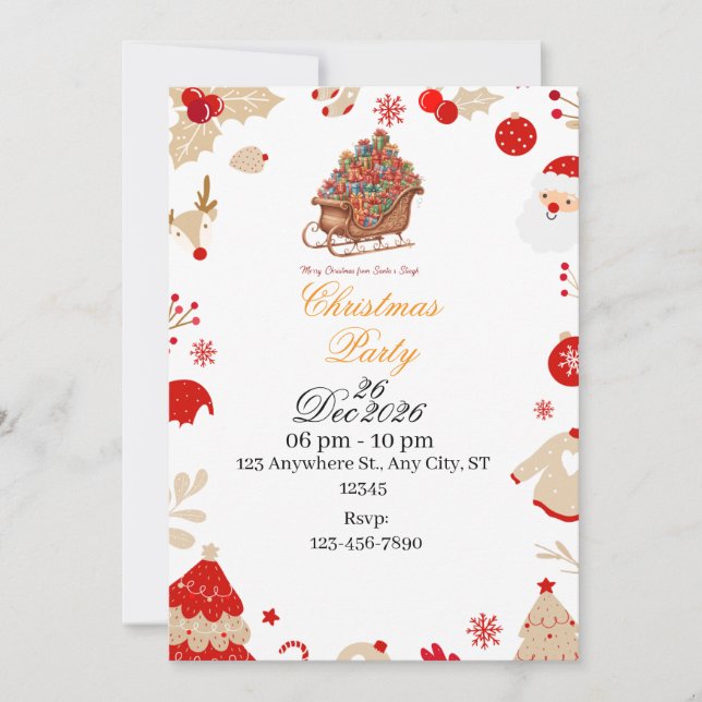 Celebrate the Magic of Christmas – You're Invited! Einladung (Vorderseite)