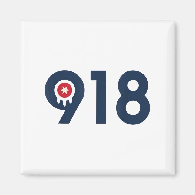 Celebrate The Nine One Eight Tulsa Oklahoma 918 Ar Magnet (Vorne)