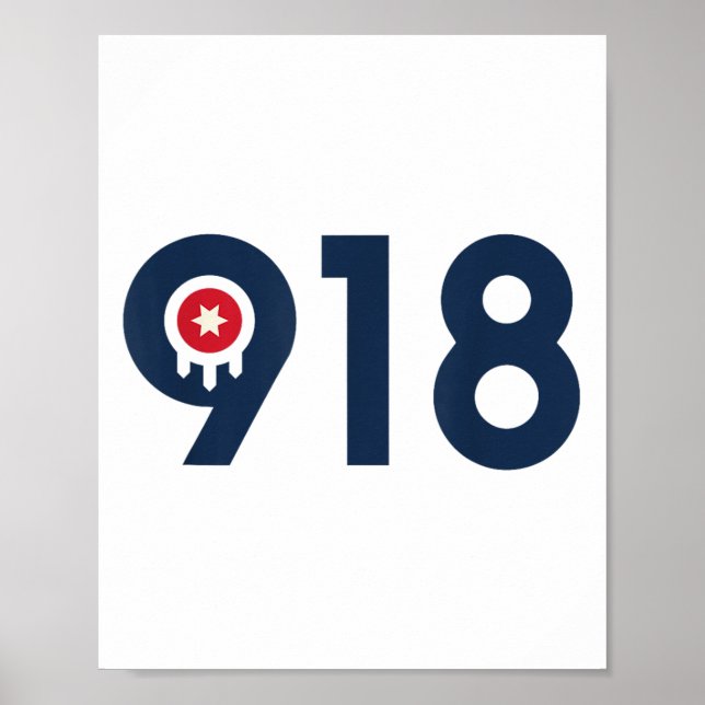 Celebrate The Nine One Eight Tulsa Oklahoma 918 Ar Poster (Vorne)