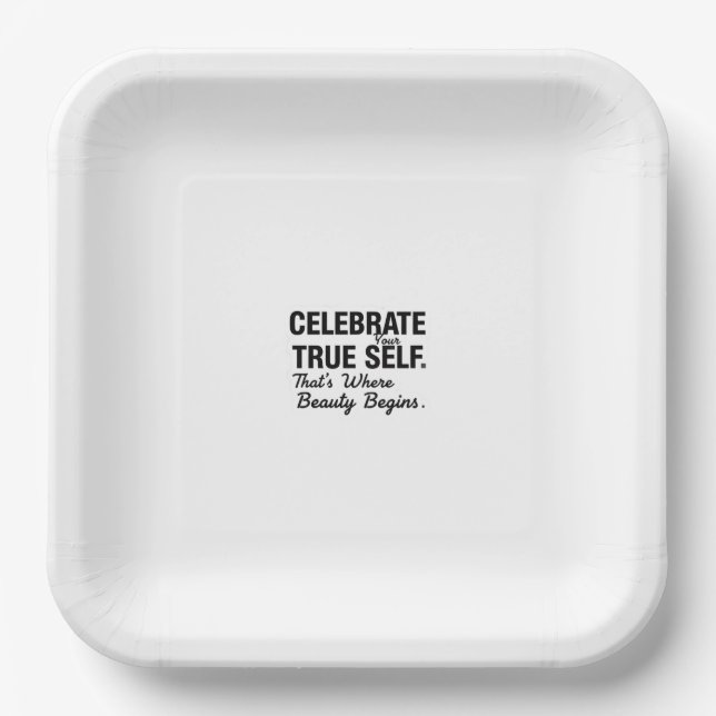 Celebrate True Self Paper & Party Plates Pappteller (Vorderseite)