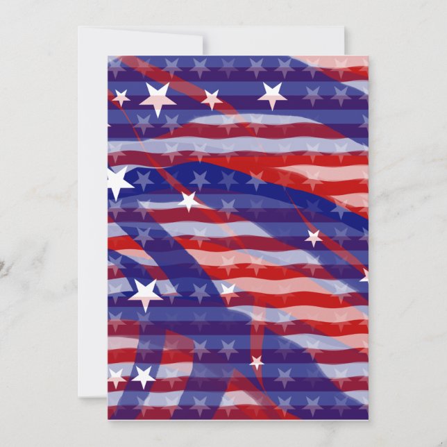 Celebrate US Flagge Einladung (Vorderseite)