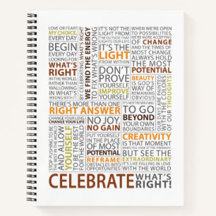 Celebrate What's Right 8.5x11 Notebook - Lined Notizbuch