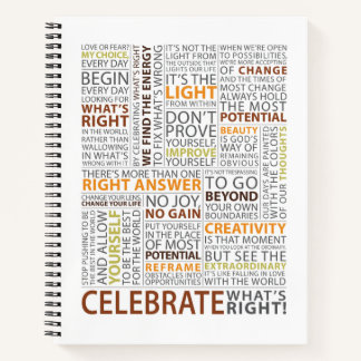 Celebrate What's Right 8.5x11 Notebook - Lined Notizbuch