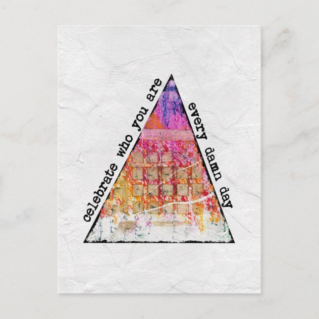 Celebrate Who you Postcard Postkarte (Vorderseite)