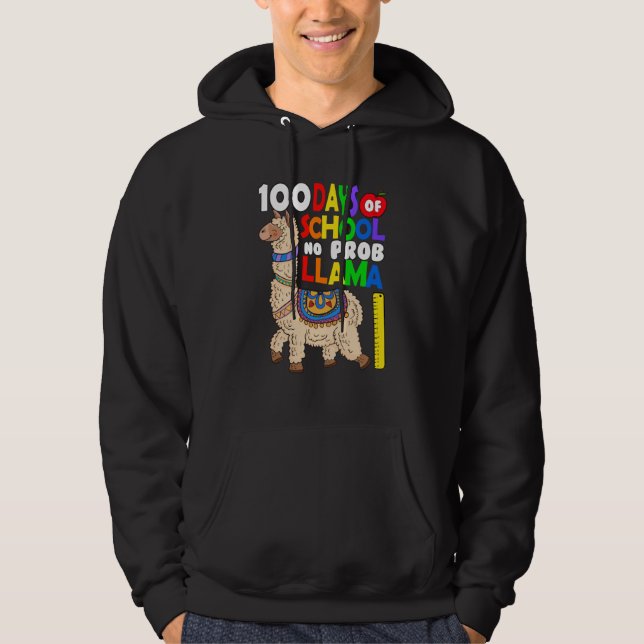 Celebrating 100 Days of School NoProb Llama Kids & Hoodie (Vorderseite)