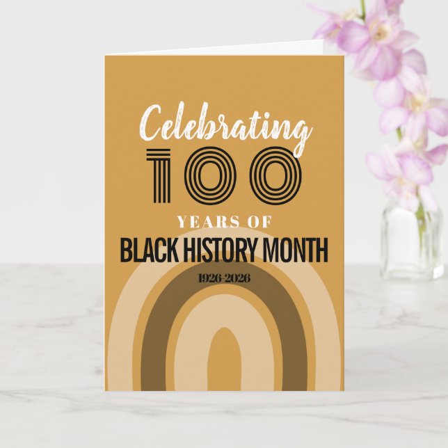 Celebrating 100 Years Of Black History Month Karte (Orchidee)
