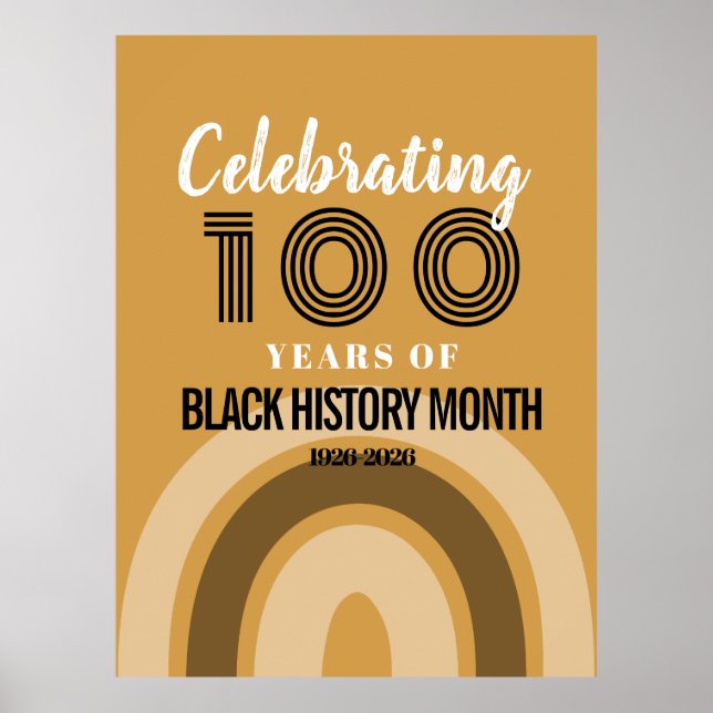 Celebrating 100 Years Of Black History Month Poster (Vorne)