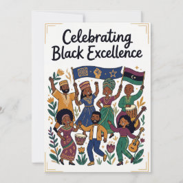 Celebrating Black Excellence Black History Feiertagskarte