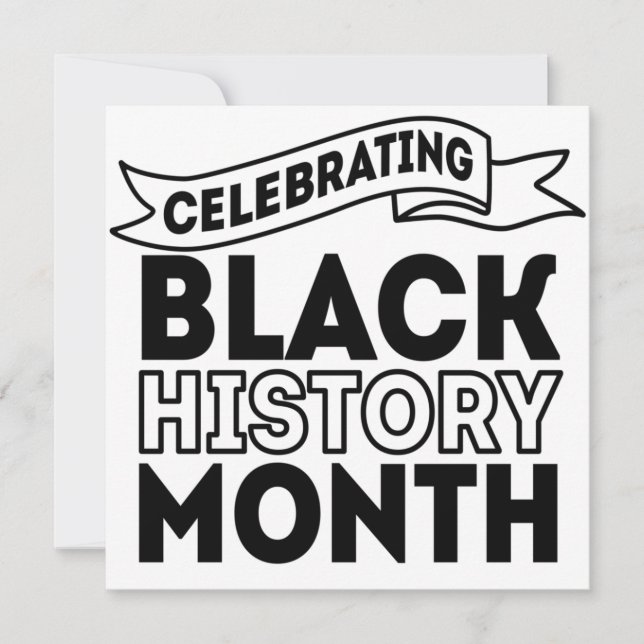 Celebrating Black History Month Einladung (Vorderseite)