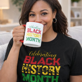 Celebrating Black History Month Typography Tasse
