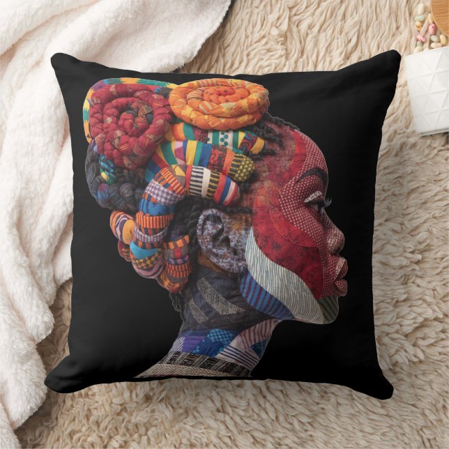 Celebrating Colorful Black Women Throw Pillow Kissen (Decke)
