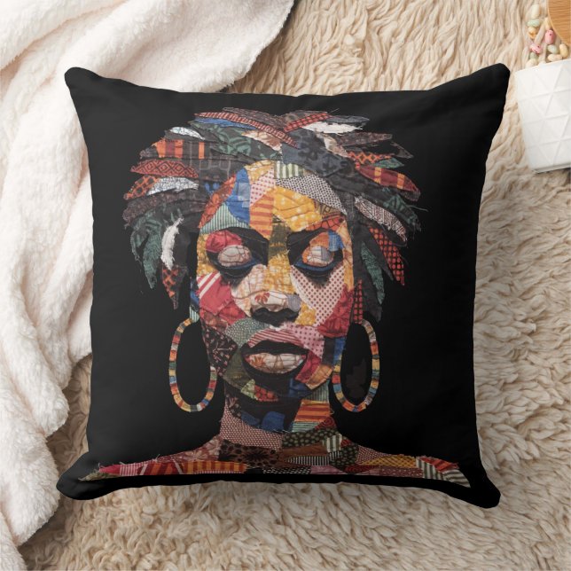 Celebrating Colorful Black Women Throw Pillow Kissen (Decke)