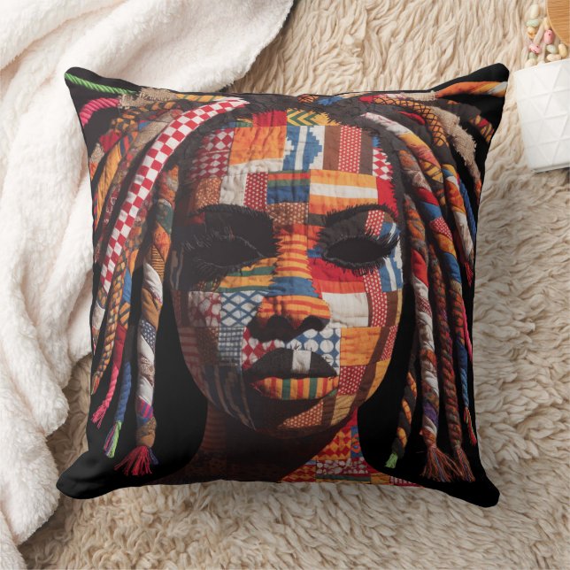 Celebrating Colorful Black Women Throw Pillow Kissen (Decke)