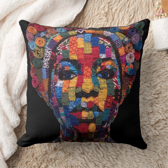 Celebrating Colorful Black Women Throw Pillow Kissen (Decke)