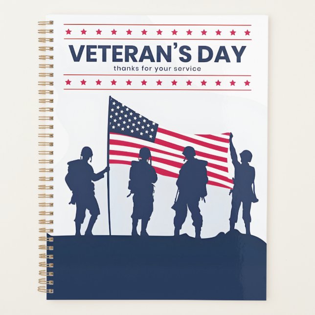 Celebrating Heroes of America – Veterans Day 2025 Planer (Vorderseite)