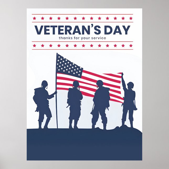 Celebrating Heroes of America – Veterans Day 2025 Poster (Vorne)