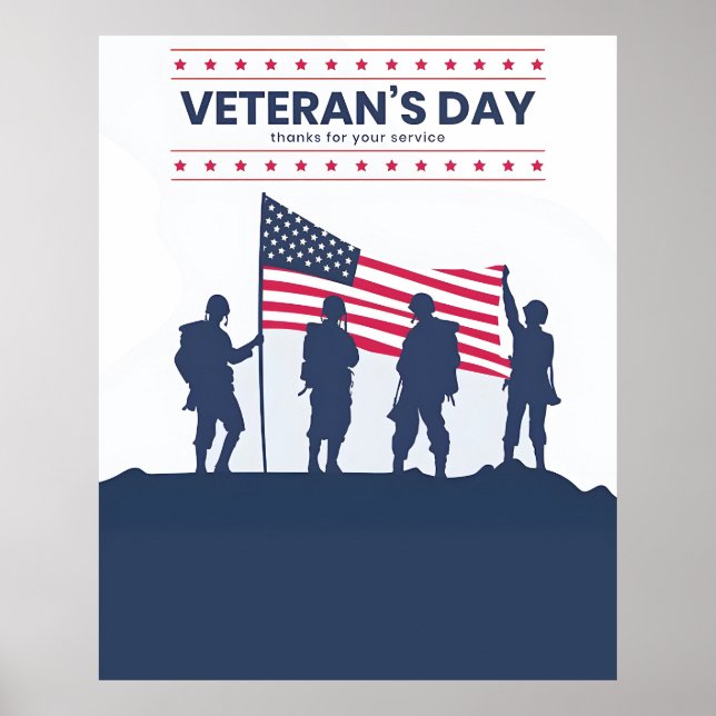 Celebrating Heroes of America – Veterans Day 2025 Poster (Vorne)