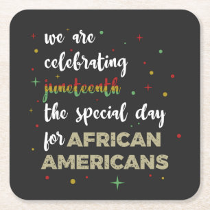 Celebrating Juneteenth Rechteckiger Pappuntersetzer