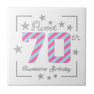 Celebrating Sweet 70th Awesome Birthday Fliese