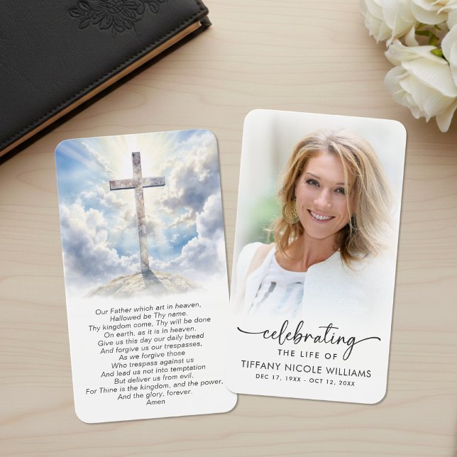 Celebrating the Life Cross Lords Prayer Cards (Von Creator hochgeladen)